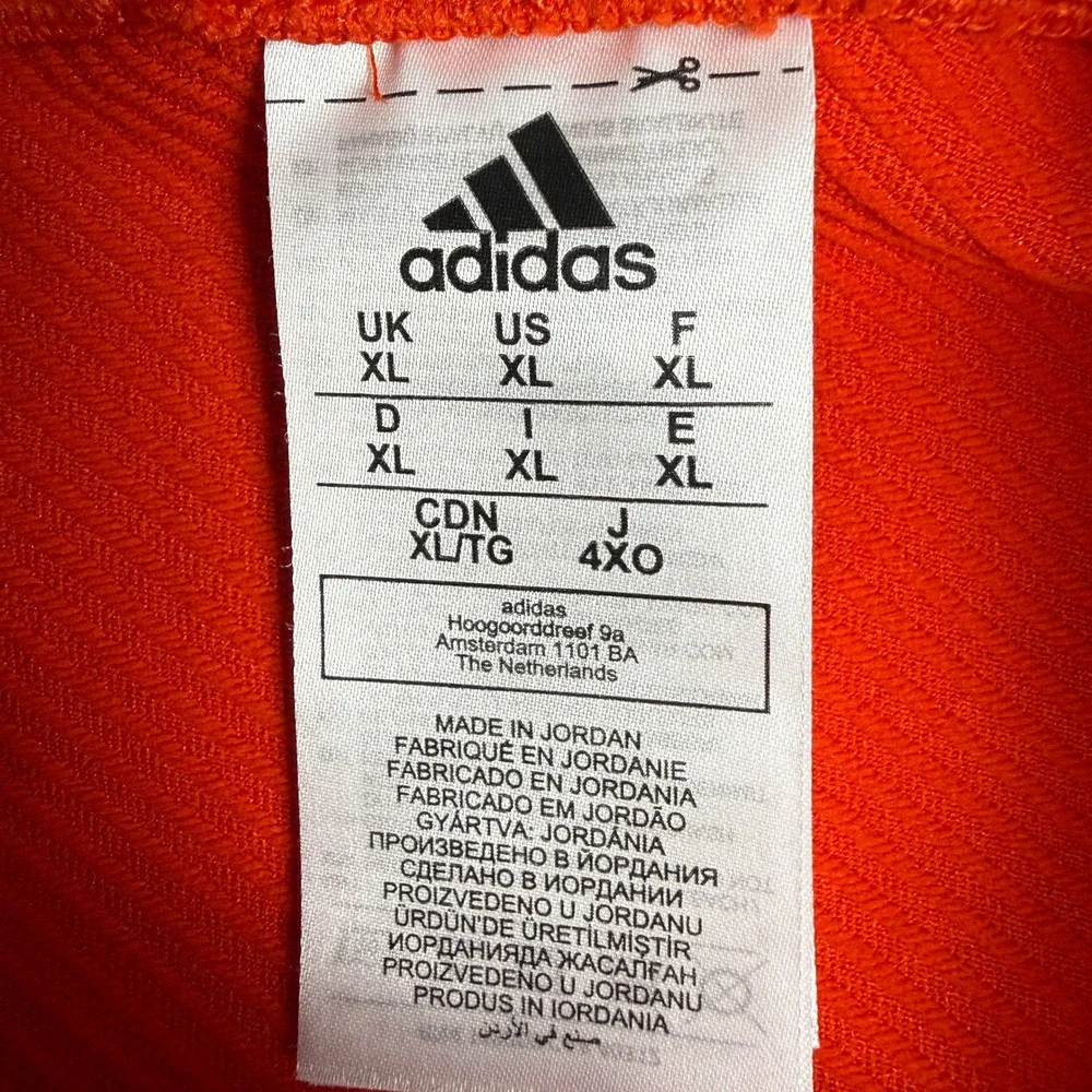 NWOT Adidas Primeknit‎ A1 Football Jersey Mens XL Orange White Compression